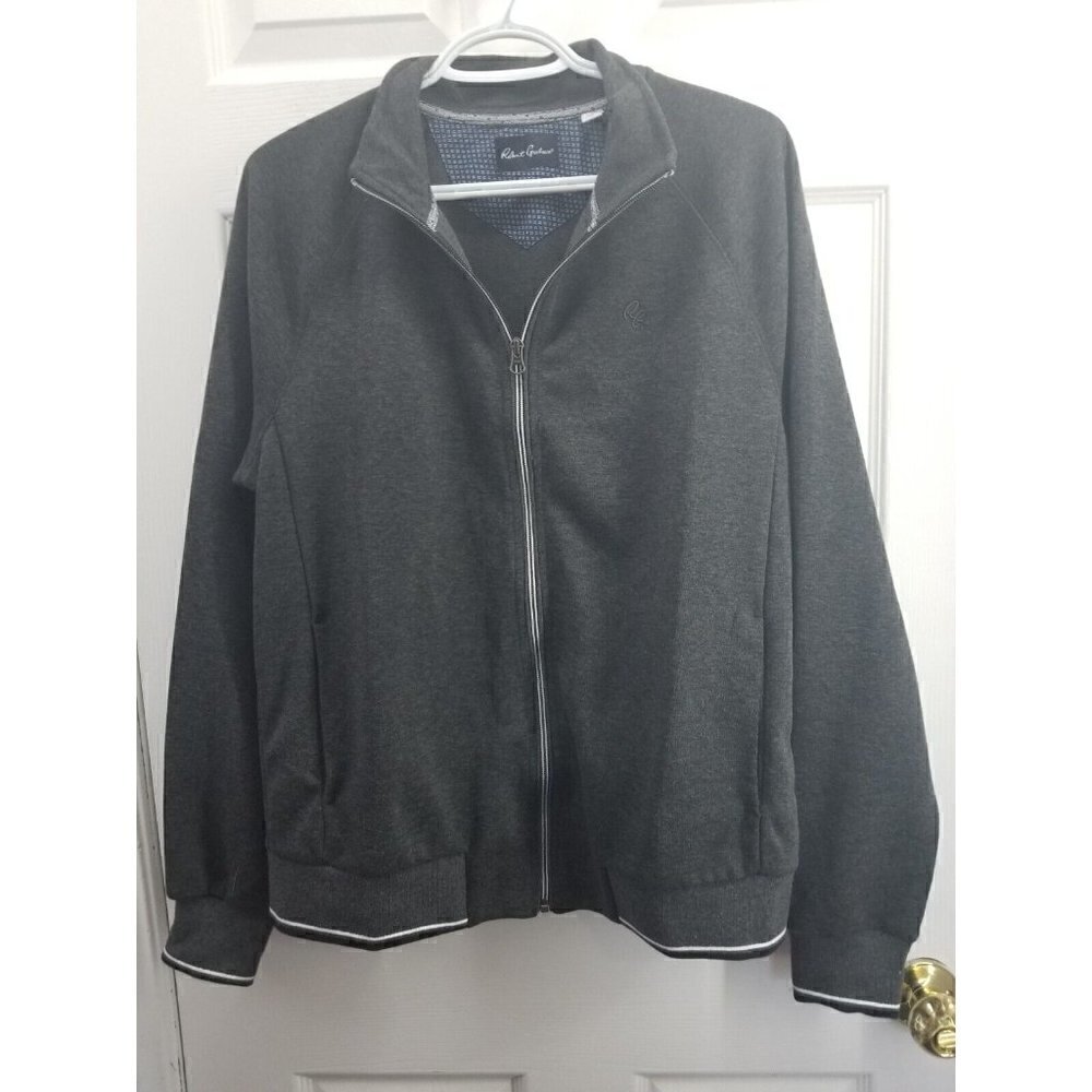 Robert Graham Athletic Jacket Size Small Grey Contrast Trim